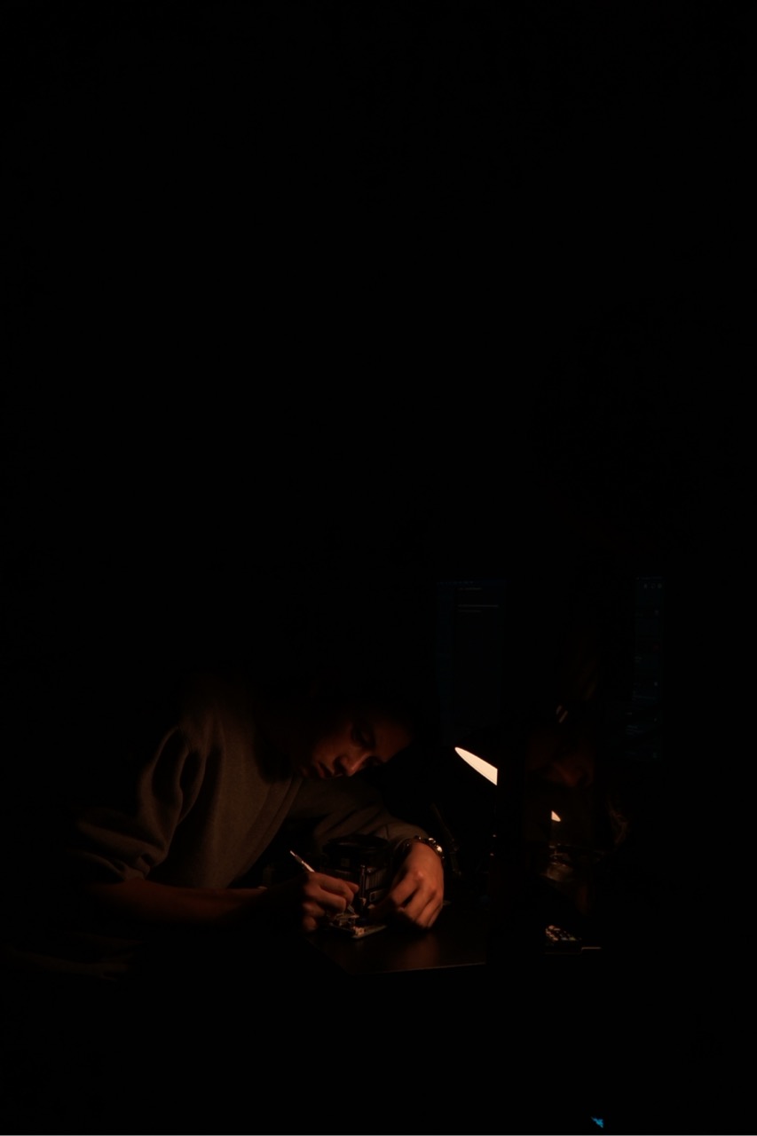 Christopher Lam portrait and night writing project