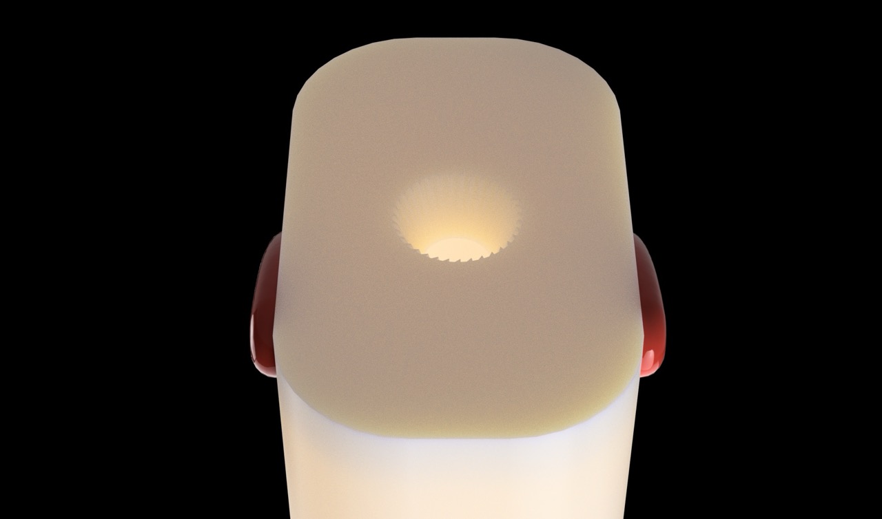 Close up at the toothpaste cap grip