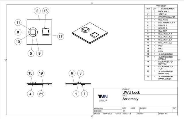 Interactive lock storyboard display