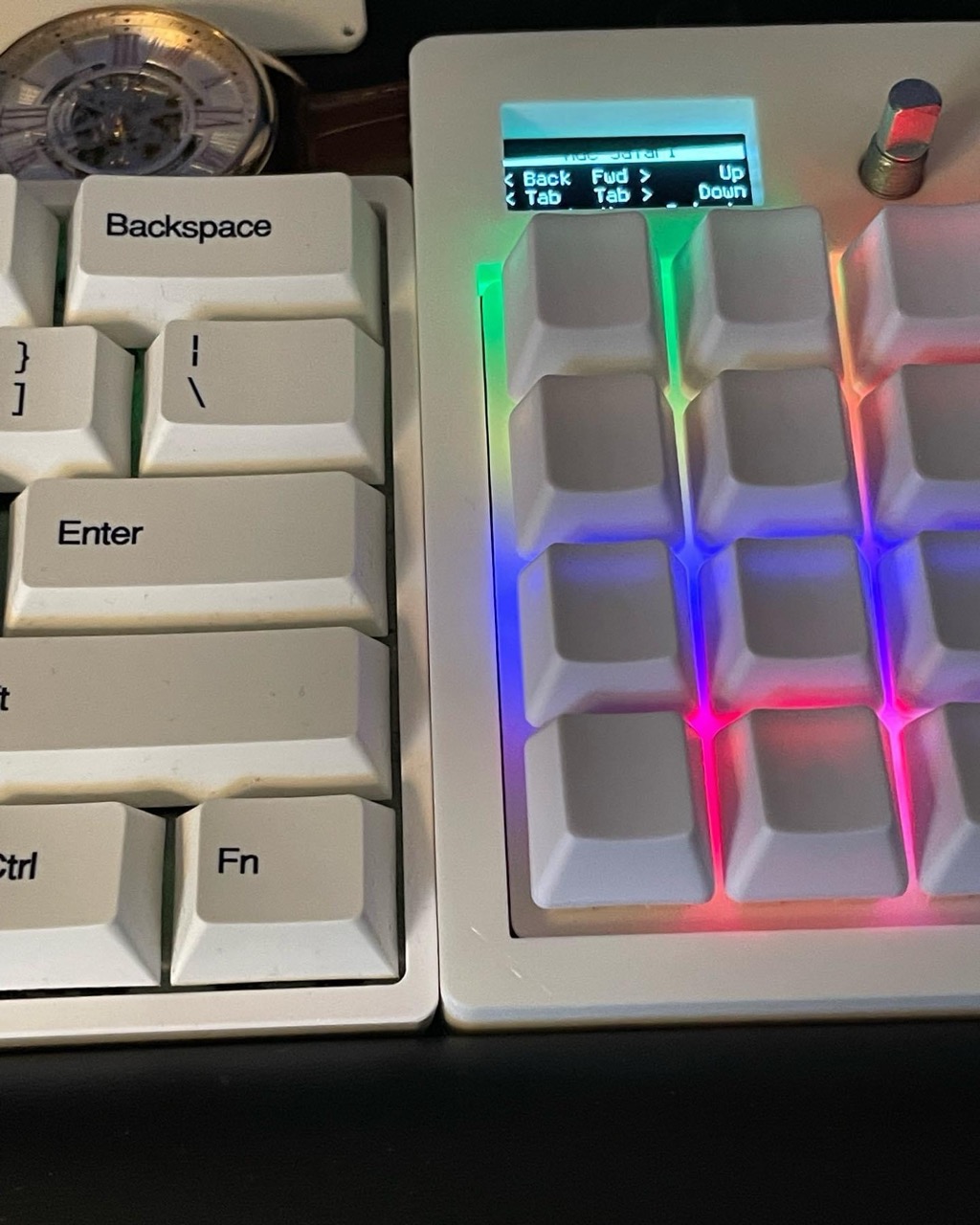Custom macropad on desk
