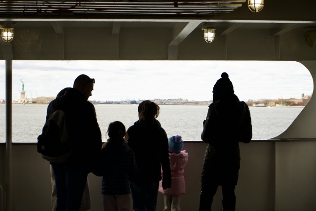 New York skyline at sunset